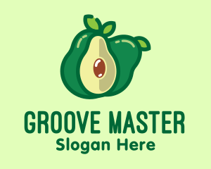 Farmers Market - Fresh Avocado Fruit logo design