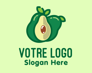 Dragon Fruit - Fresh Avocado Fruit logo design