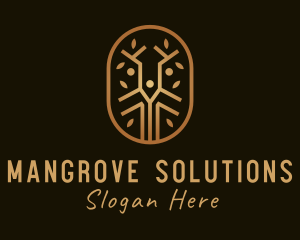 Mangrove - Bronze Natural Forest logo design