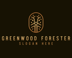 Bronze Natural Forest logo design