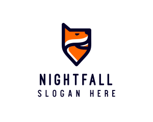 Nocturnal - Fox Crest Shield logo design