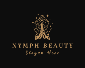 Nymph - Hairstyling Fairy Woman logo design