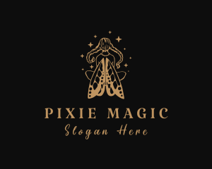Pixie - Hairstyling Fairy Woman logo design