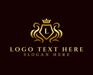 Coat Of Arms - High End Crown Shield logo design