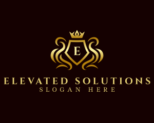 High End Crown Shield logo design