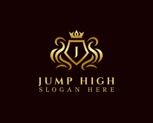 High End Crown Shield logo design