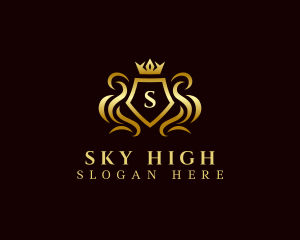 High End Crown Shield logo design