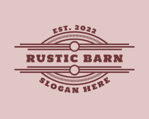 Rustic Western Pub logo design