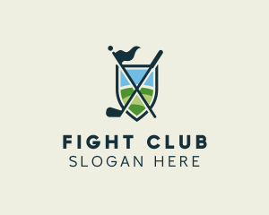 Golf Club Flagstick Course logo design