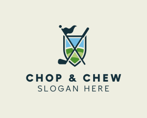 Match - Golf Club Flagstick Course logo design