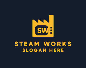 Steam - Steam Factory Television logo design