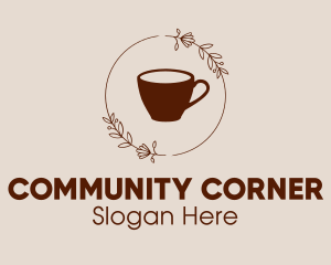 Local - Coffee Cup Flowers logo design