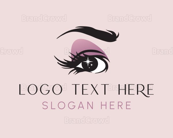 Beauty Eyelashes Sparkle Logo