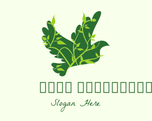 Green Eye - Green Eco Dove logo design