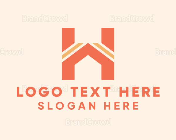 Orange House Letter H Logo