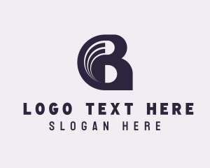 Letter B - Swoosh Wave Firm logo design