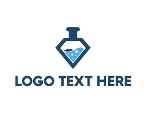 Love Potion - Diamond Lab Flask logo design