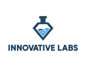 Diamond Lab Flask logo design