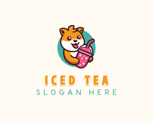 Dog Milkshake Drink logo design