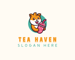 Dog Milkshake Drink logo design