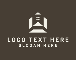 Sleek - Minimalist House Real Estate logo design