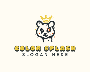 Bear Graffiti Mural logo design