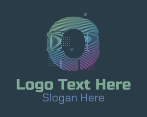 Youtube Channel - Modern Glitch Letter O logo design