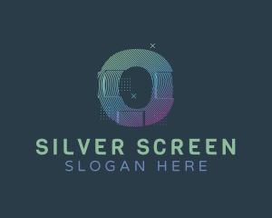 Modern Glitch Letter O Logo