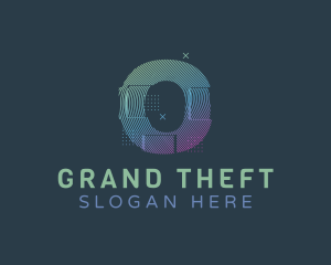 Vlogger - Modern Glitch Letter O logo design