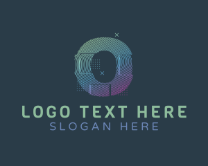 2 - Modern Glitch Letter O logo design