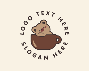 Sip - Cute Bear Cafeteria logo design