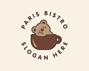 Cute Bear Cafeteria  logo design