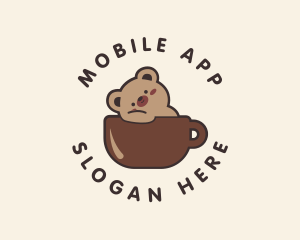 Coffee Shop - Cute Bear Cafeteria logo design