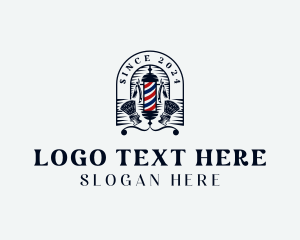 Hairstyling - Grooming Barber Hairstylist logo design