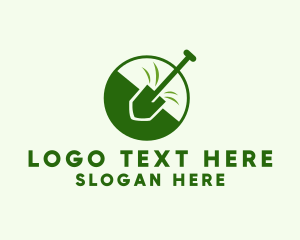 Landscaping Shovel Gardening Logo