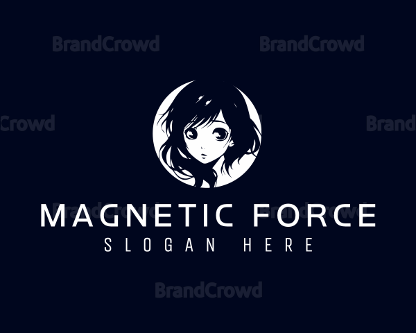 Anime Woman Avatar Logo