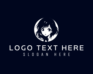 Anime Woman Avatar Logo