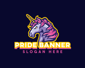 Unicorn Horse Gaming logo design