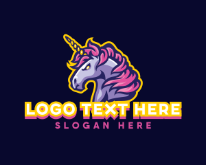 Racing - Unicorn Horse Gaming logo design