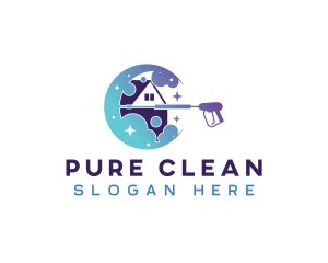 Pressure Washing Cleaning logo design