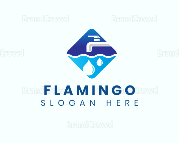 Pipe Faucet Plumbing Logo