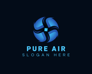 Turbine Air Conditioning Hvac logo design