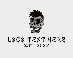 Rock Band - Dead Mohawk Skull logo design