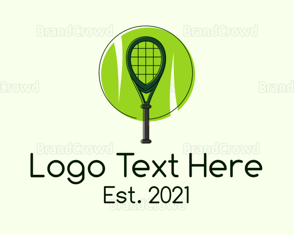 Tennis Racket Ball Logo