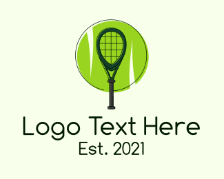 Tennis Racket Ball logo design