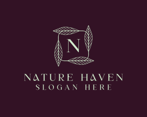 Natural Herbal Leaf  logo design