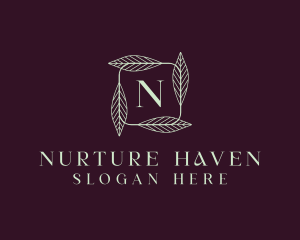 Natural Herbal Leaf  logo design