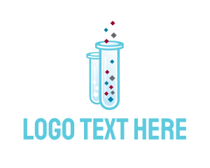 Pharmaceutical - Laboratory Test Tubes logo design