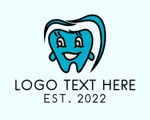 Tooth - Pediatric Dental Cartoon logo design