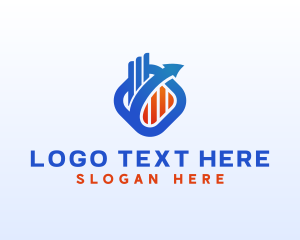 Statistics - Arrow Chart Statistics logo design